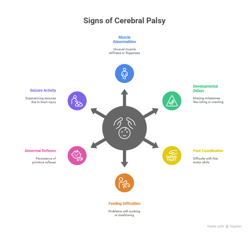 Signs of cerebral palsy in infants and toddlers - visual selection