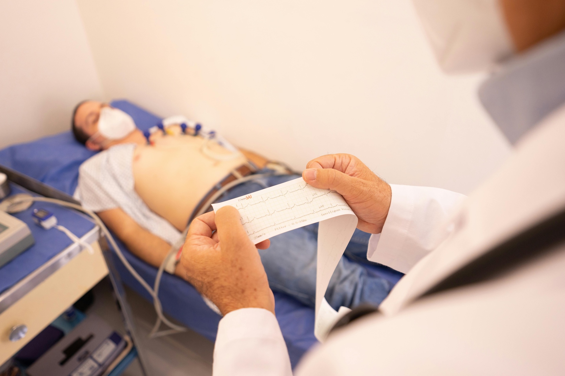 doctor looking at patient medical results